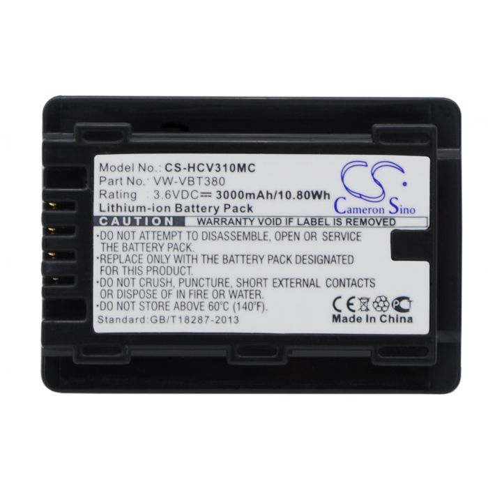 Panasonic VW-VBT190 akku 3000 mAh