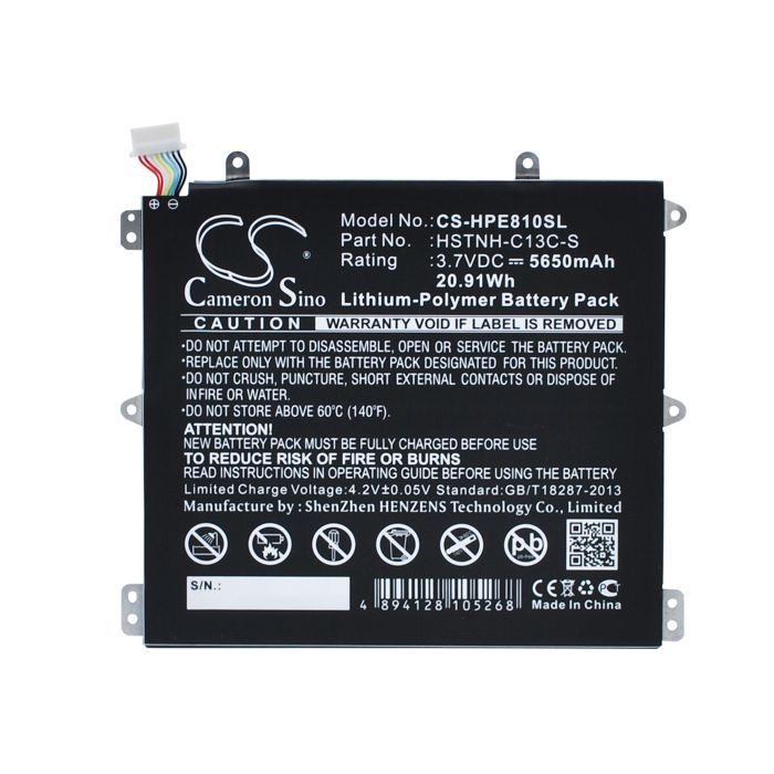 HP 7600US, HSTNH-H408C, Slate 8 Plus Tabletin Akku