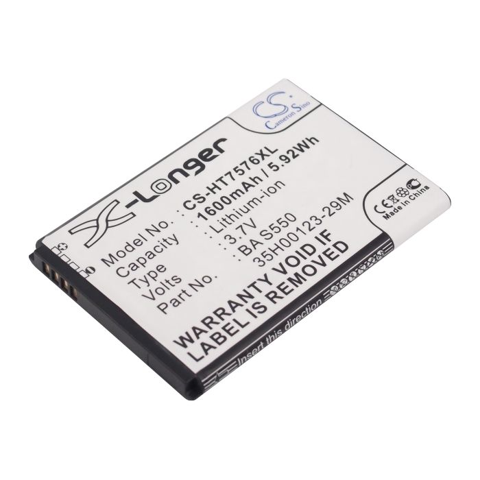 HTC 7 Pro, T7576 yhteensopiva akku - 1600mAh