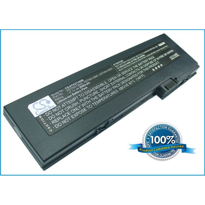 HP Compaq 2710 akku 3600 mAh - Musta