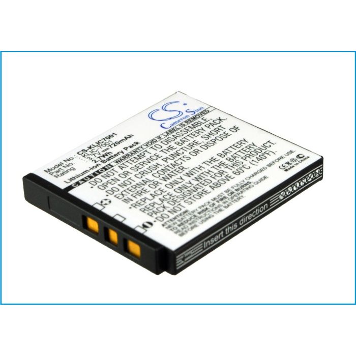 Kodak KLIC-7001 yhteensopiva akku 720 mAh