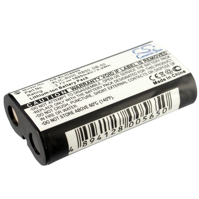 Kodak KLIC-8000, RB50 yhteensopiva akku 1600 mAh