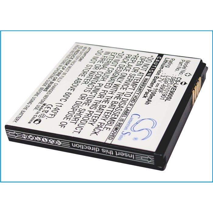 LG Optimus 7, E900, C900, Quantum, C900k, Optimus 7Q, E906, Jil Sander akku 1100mAh