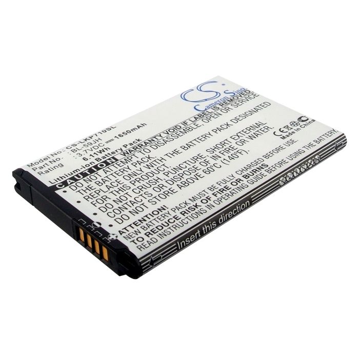 LG P710, Optimus L7II, P715, Optimus L7 II Dual, Lucid 2, VS870, VS890, ENACT Akku 1650 mAh LG P710, Optimus L7II, P715, Optimus L7 II Dual, Lucid 2, VS870, VS890, ENACT Akku 1650 mAh