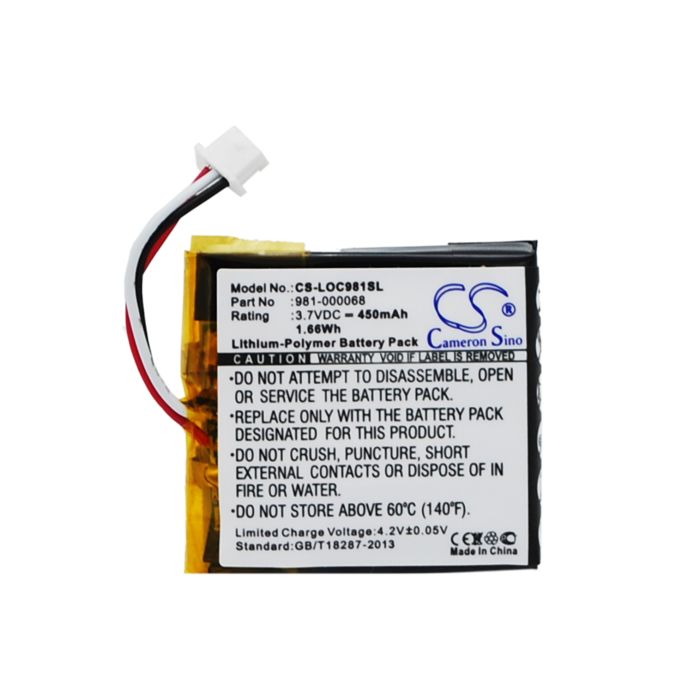 Logitech 981-000068, 981-000069, 981-000070 akku 450mAh / 1.66Wh