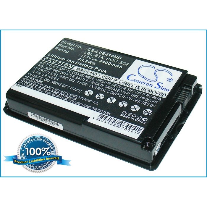 Lenovo 125, 125C, 410, E410, 410M, E280, E290, E660, E680, E260, E280 akku 4400 mAh