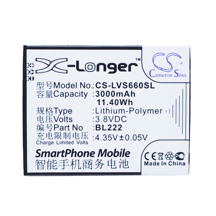 Lenovo S660, S668T akku 3000 mAh