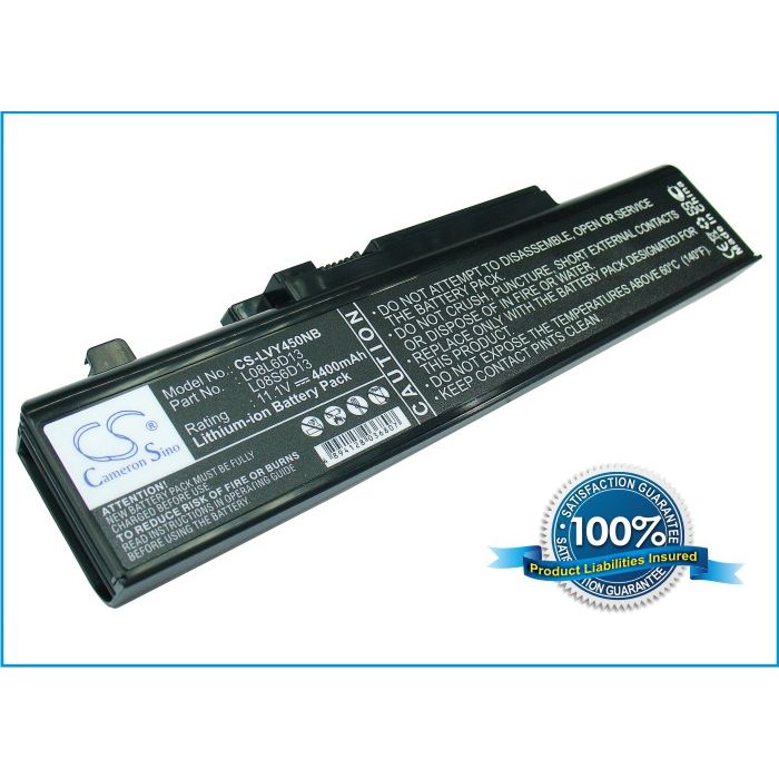 Lenovo IdeaPad Y450 akku 4400 mAh - Musta