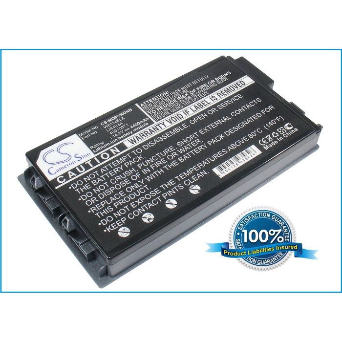 Medion MD95500, MD95292, RAM2010, RIM2000, MD95211, MD95292, ARIMA A0730, W812-UI akku 4400 mAh - Musta