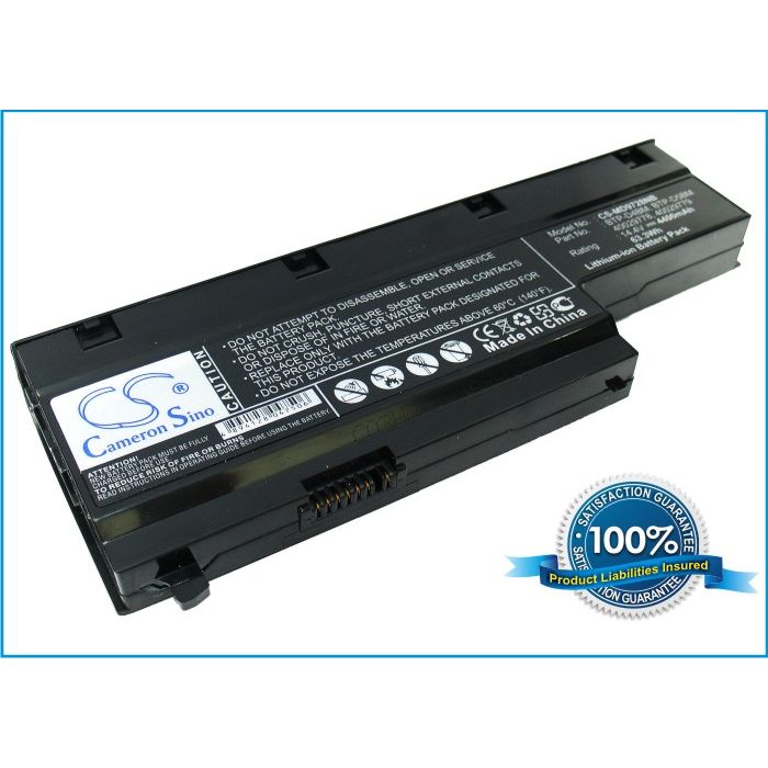 Medion MD97860 akku 4400 mAh - Musta