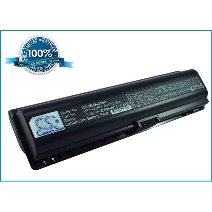 Medion MD96442, MD96559, MD96570, MD97900, MD98000 akku 6600 mAh - Musta