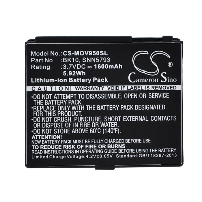 Cameron Sino tarvikeakku Motorola i296, i335, i465 Clutch akku 1600 mAh