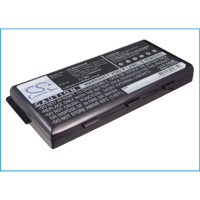 MSI MSI A5000, MSI A6000 akku 6600 mAh - Musta