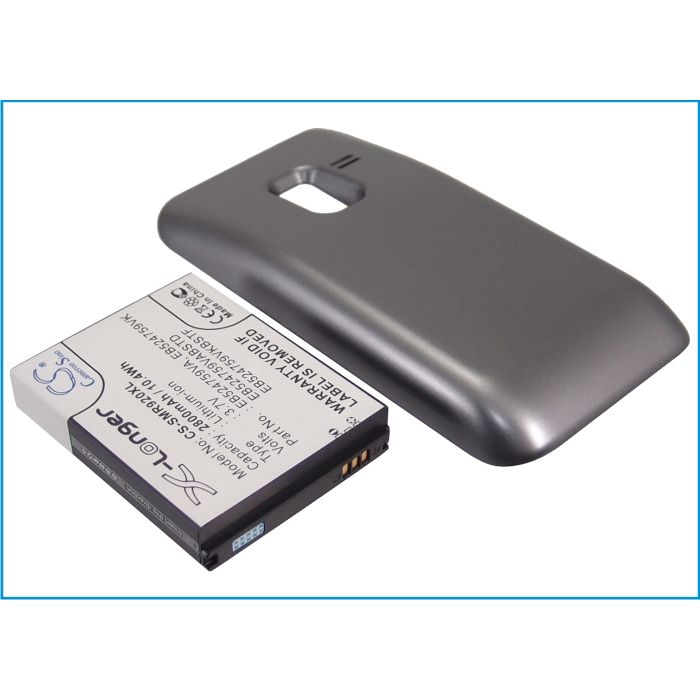 Samsung SCH-R920 tehoakku erillisellä laajennetulla mustalla takakannella 2800 mAh