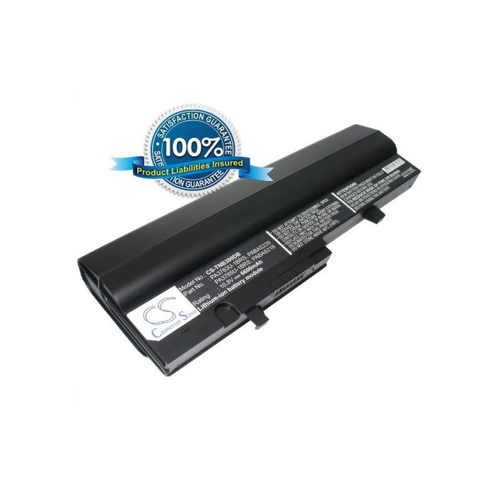 Toshiba Satellite NB300, Satellite N302, Satellite NB305 akku 6600 mAh - Musta