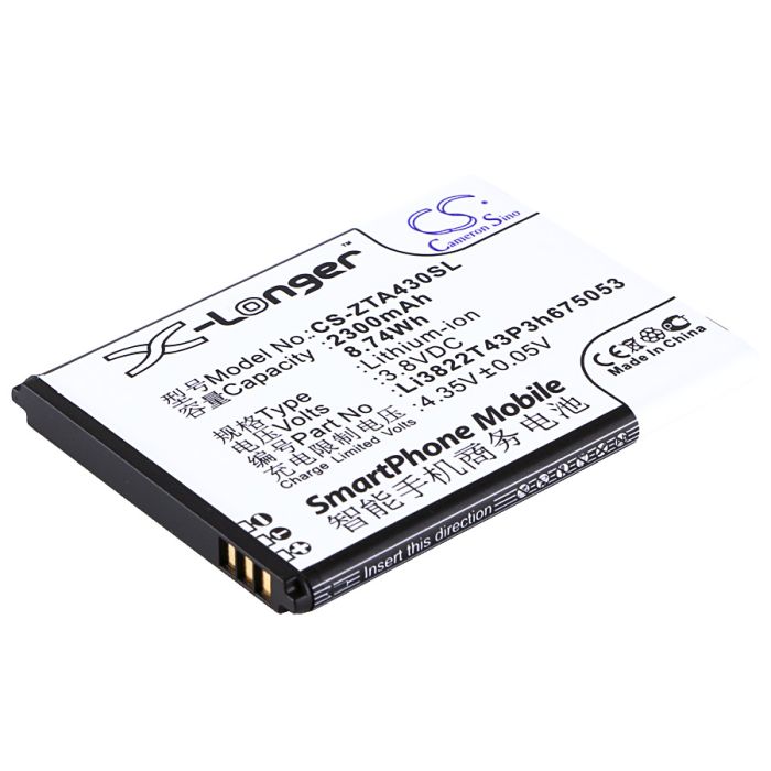 ZTE A430, Blade D Lux LTE Dual SIM, Blade Q Lux akku 2300 mAh