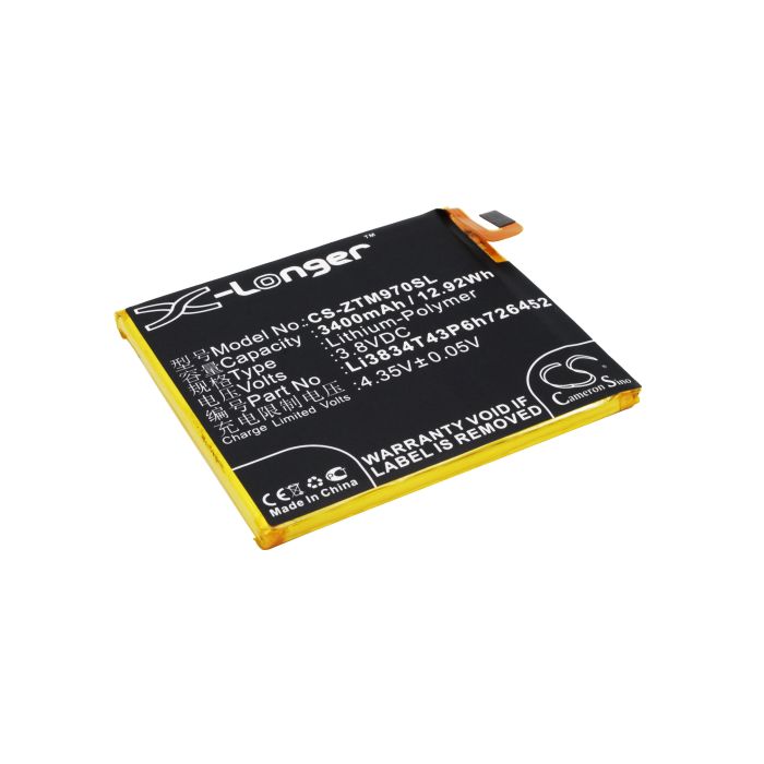 ZTE Z970, ZMAX akku 3400 mAh