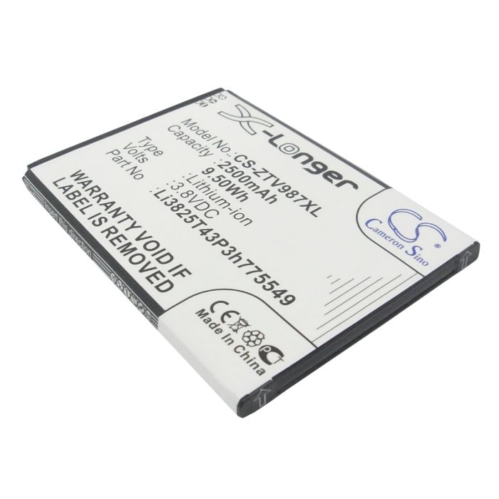 ZTE Grand X Quad V987, Imperial N9101, N9101 akku 2500 mAh