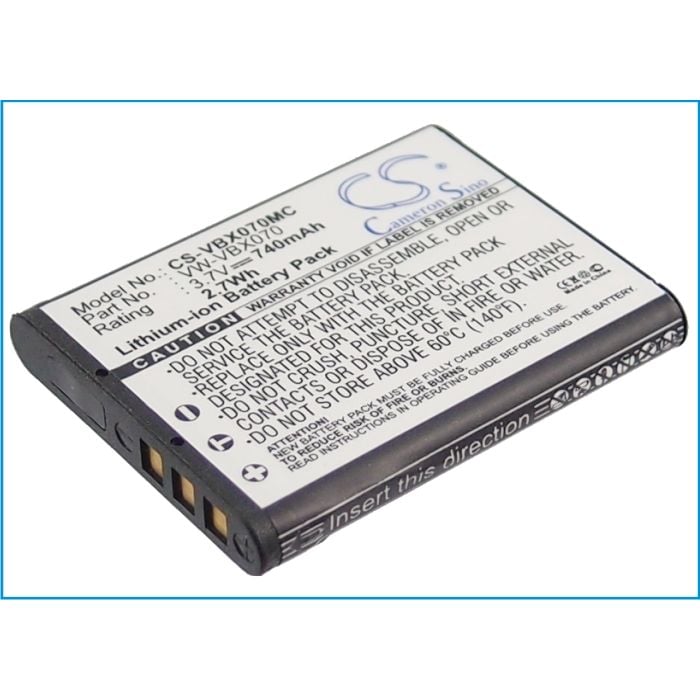 Panasonic VW-VBX070, VW-VBX070-W akku - 740 mAh