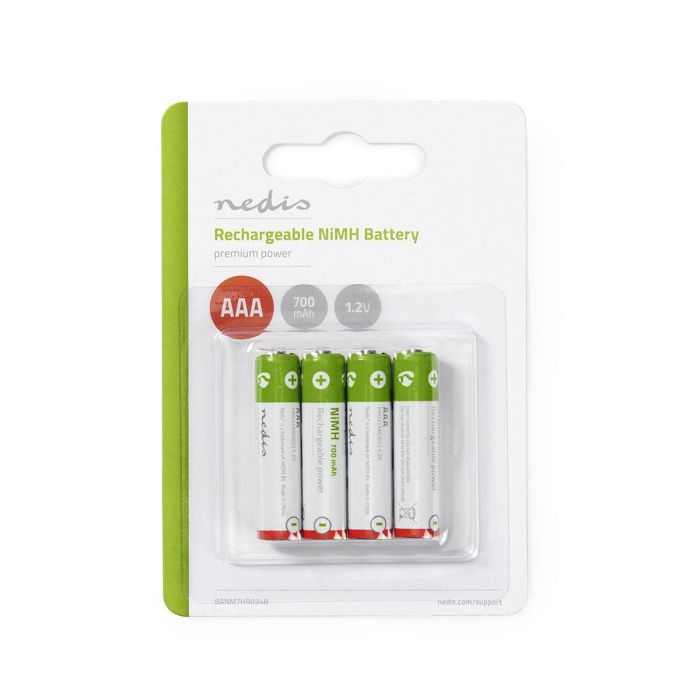 Ladattava Ni-MH-Akku, AAA 1.2 V 700 mAh | 4kpl