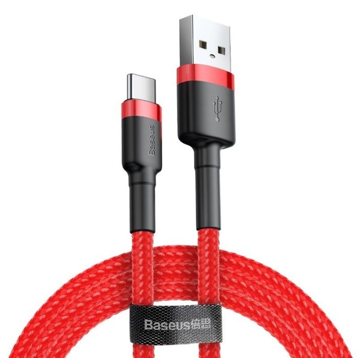 Baseus Cafule USB-C kaapeli 0,5m 3A - punainen Baseus Cafule USB-C kaapeli 0,5m 3A - punainen
