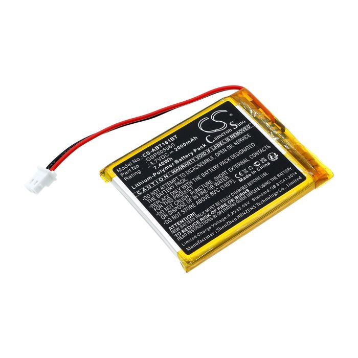 Abus hälytysjärjestelmien TVAC16001 yhteensopiva akku 2000mAh