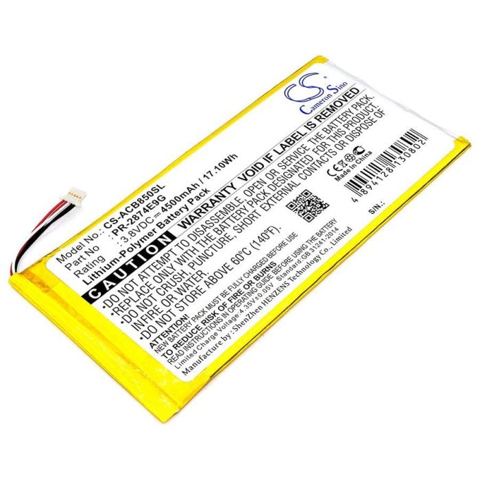 Acer A6001, B1-850-K35X, Iconia One 8 B1-850 akku 4500mAh