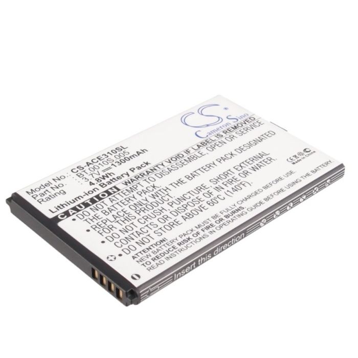 Acer puhelimen Liquid Mini / E310 yhteensopiva akku 1300mAh