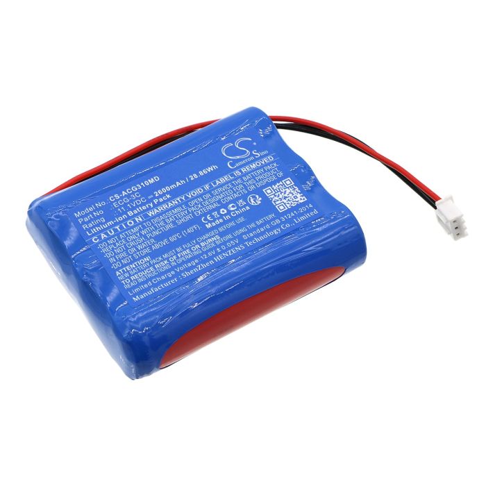 Aricon lääketieteellisen laitteen ECG-3C yhteensopiva akku 2600mAh
