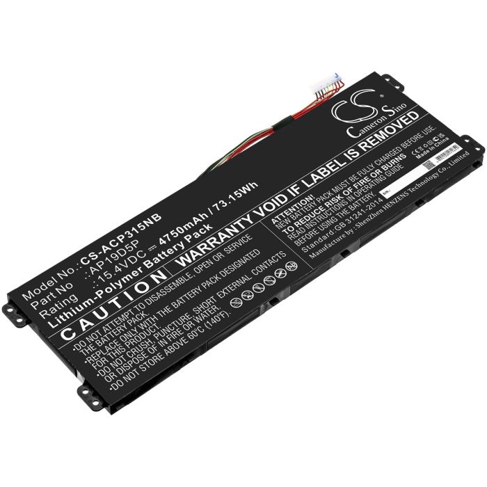 Acer kannettavan tietokoneen Conceptd 3 Cn315-71-72j3 / Conceptd 3 Cn315-71-74uw yhteensopiva akku 4750mAh