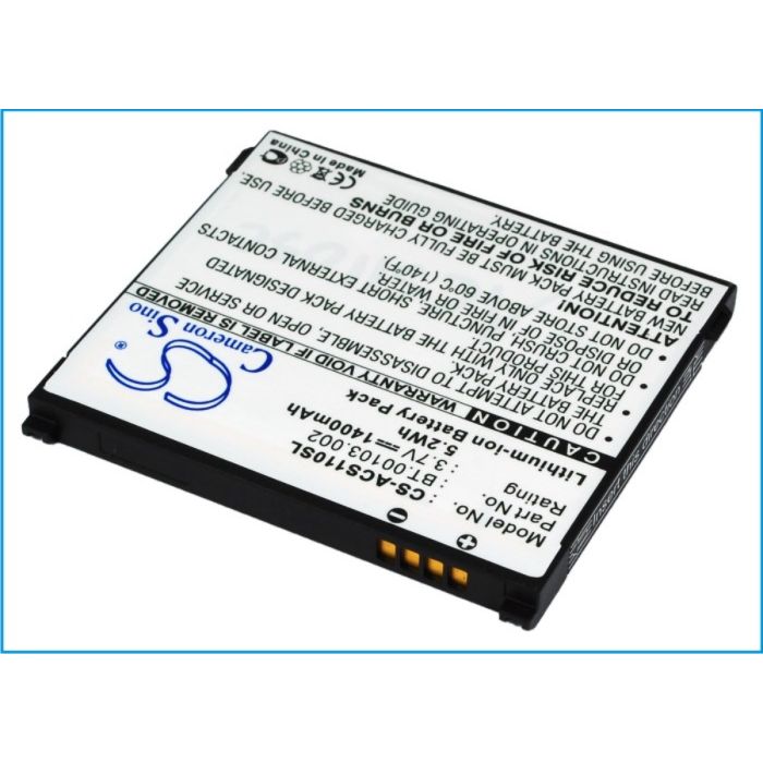 Acer puhelimen Liquid S110 / Stream yhteensopiva akku 1400mAh