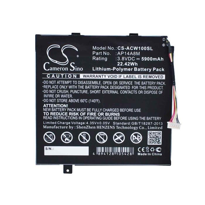 Acer Aspire Switch 10 yhteensopiva akku 5900 mAh Acer Aspire Switch 10 yhteensopiva akku 5900 mAh