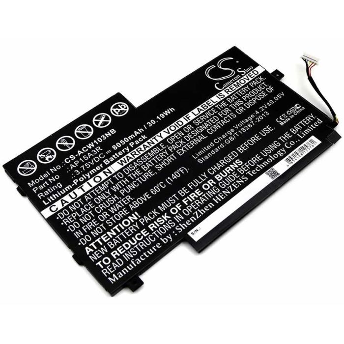 Acer Aspire Switch 10E yhteensopiva akku 8050 mAh Acer Aspire Switch 10E yhteensopiva akku 8050 mAh