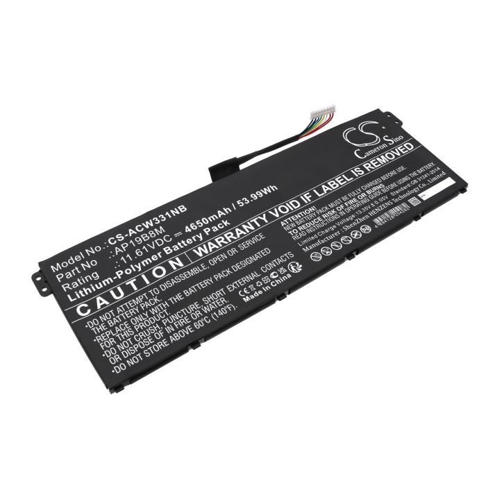 Acer kannettavan tietokoneen Chromebook Spin 713 CP713-3W-57JX / Chromebook 515 CB515-1WT-55A8 yhteensopiva akku 4650mAh