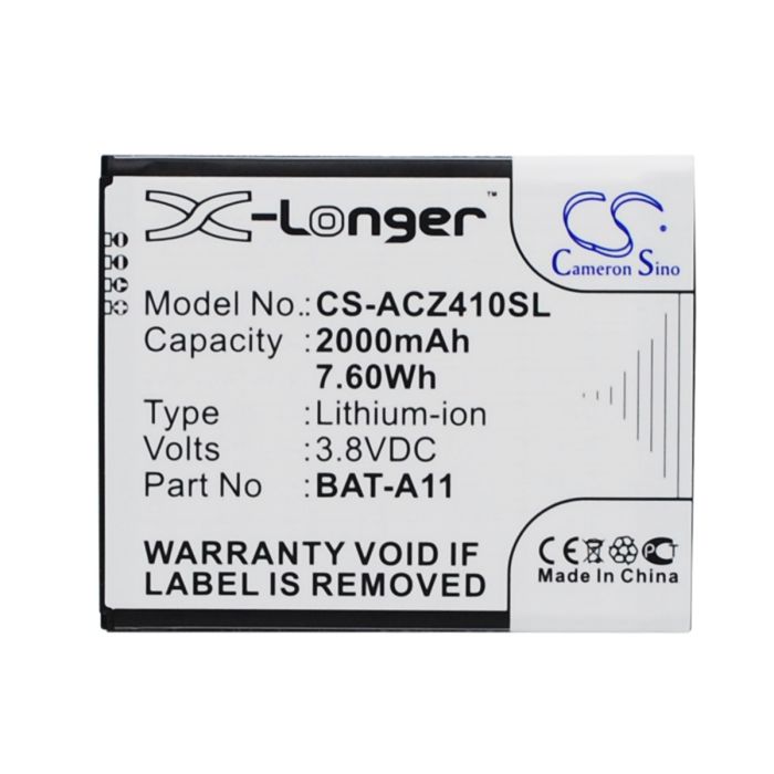 Acer puhelimen Liquid Z410 / Liquid M330 yhteensopiva akku 2000mAh