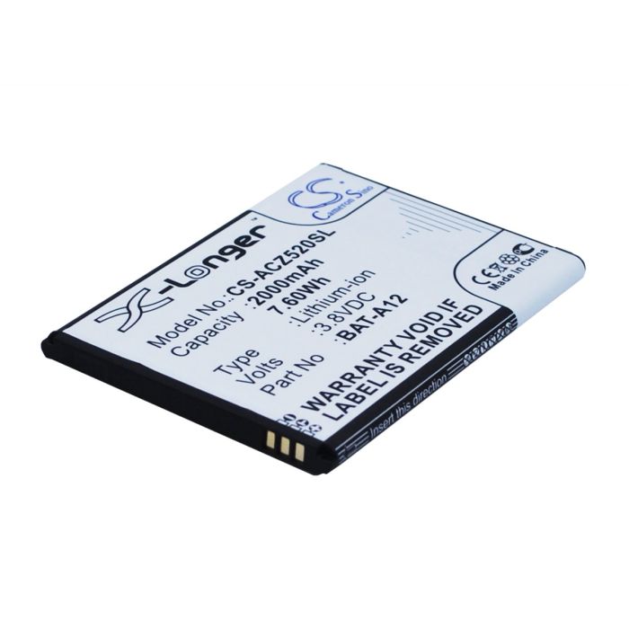 Acer puhelimen Liquid Z520 / Liquid Z520 Dual SIM yhteensopiva akku 2000mAh