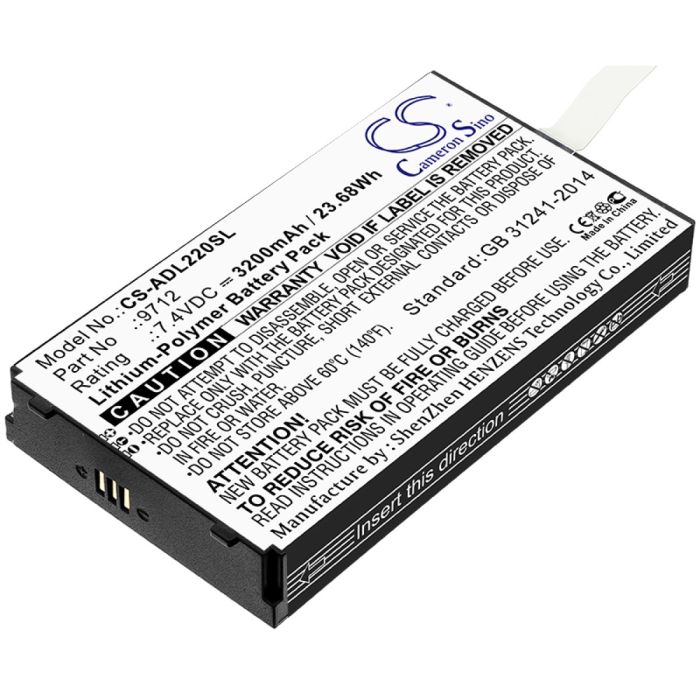 Additel tutkimuslaitteen 22XA Multifunction Calibrator / ADT 220 Multifunction Loop Cal yhteensopiva akku 3200mAh