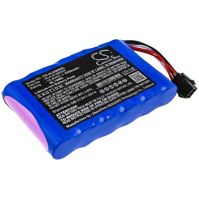 Eloik tutkimuslaitteen ALK-80 / ALK-88 yhteensopiva akku 5200mAh
