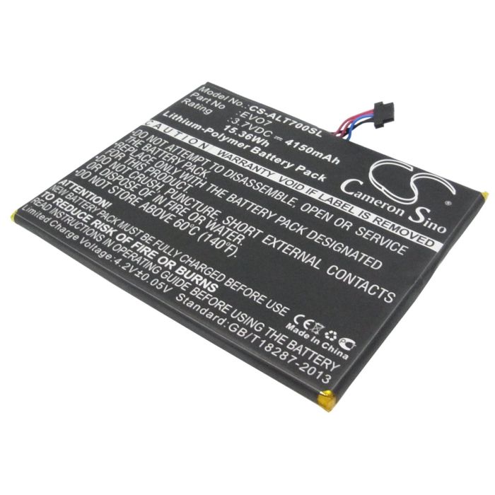 Alcatel tablettien One Touch EVO 7 / OT-T70 yhteensopiva akku 4150mAh
