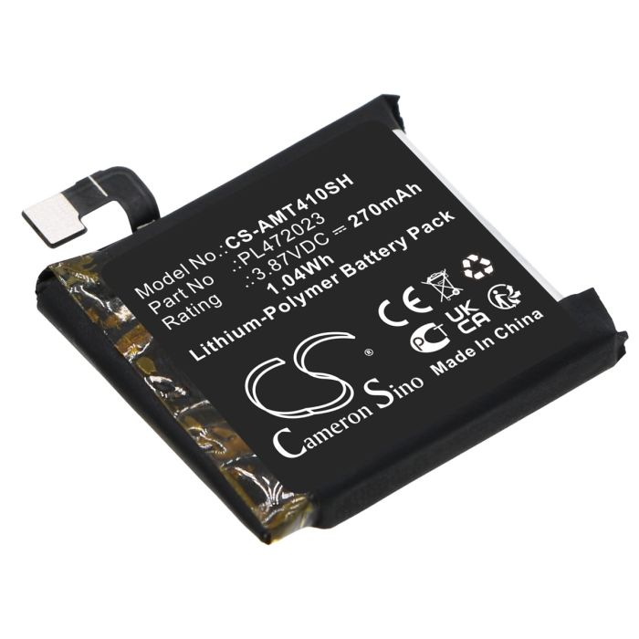 Amazfit älykellon GTS 4 Mini yhteensopiva akku 270mAh Amazfit älykellon GTS 4 Mini yhteensopiva akku 270mAh