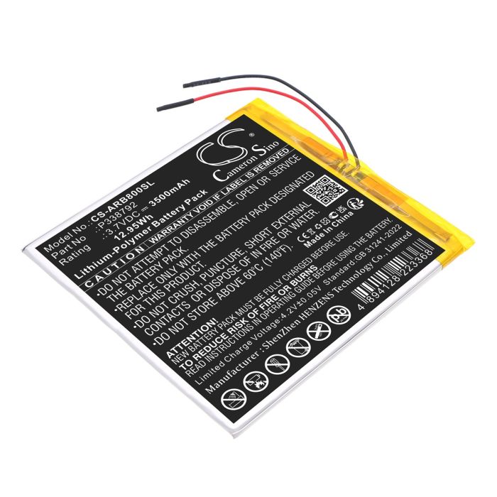 Archos tabletin 8OB Xenon yhteensopiva akku 3500mAh