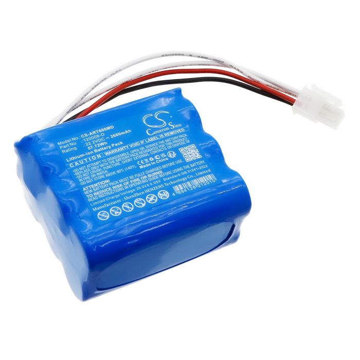 Air Liquide lääketieteellisen laitteen T60 Respirator yhteensopiva akku 2600mAh