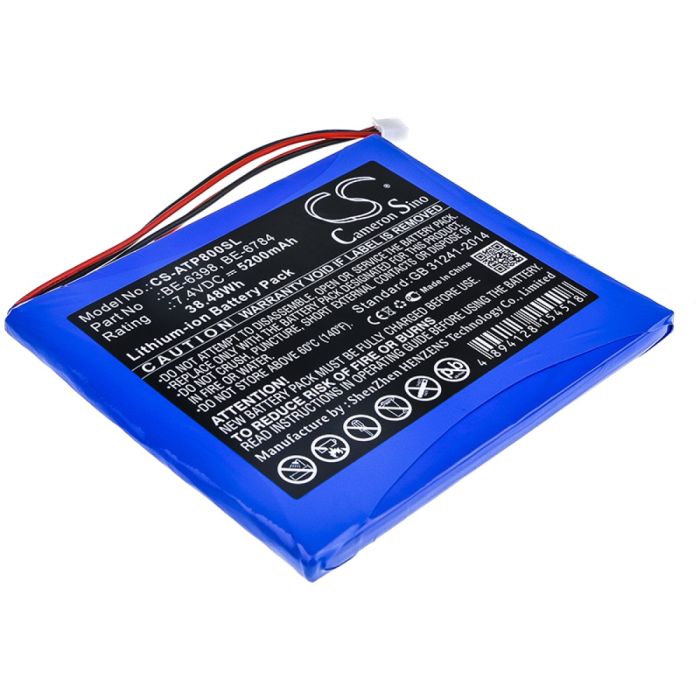 Aetep tutkimuslaitteen AT800 / AT810 yhteensopiva akku 5200mAh