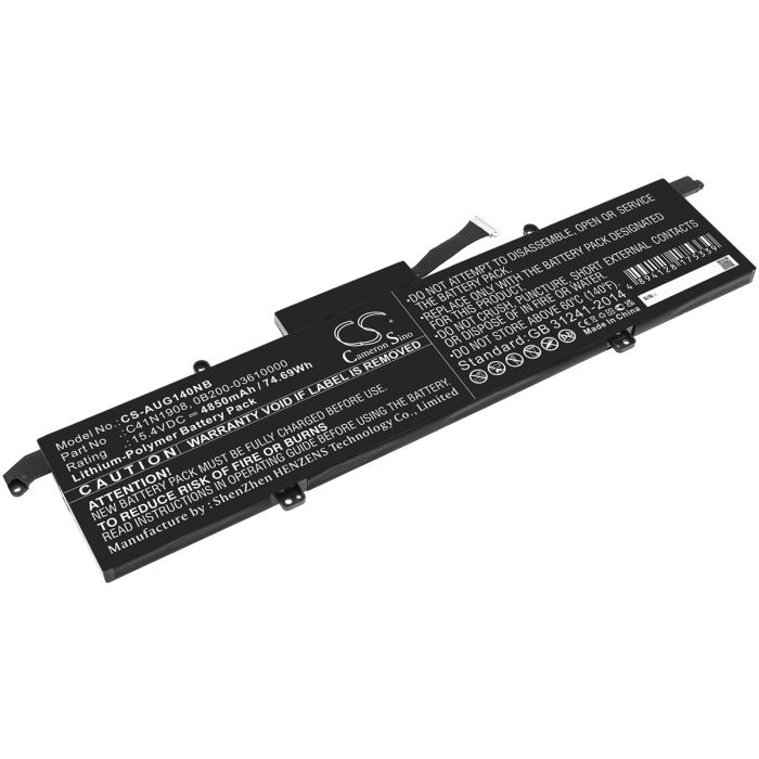 Asus kannettavan tietokoneen ROG Zephyrus G14 / ROG Zephyrus G14 GA401IH yhteensopiva akku 4850mAh