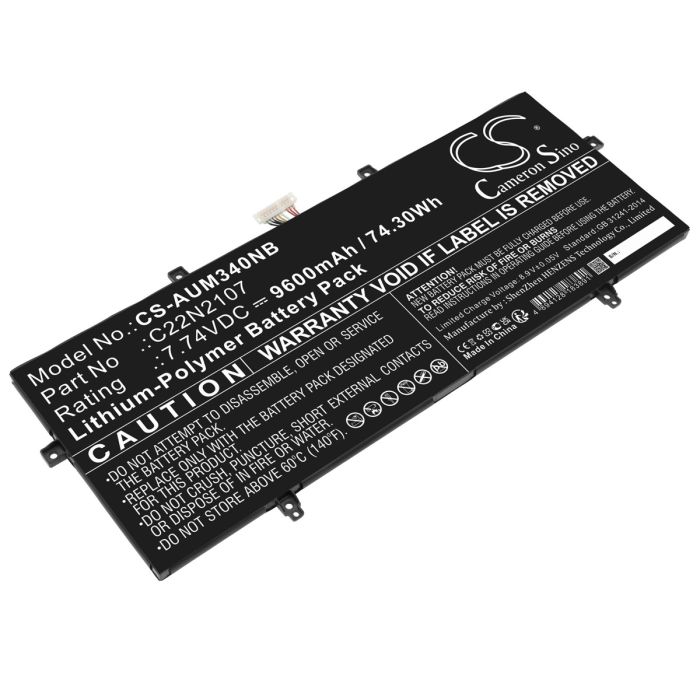 Asus kannettavan tietokoneen ZenBook 14 OLED UX3402 / ZenBook 14 OLED UM3402YA-KM063W yhteensopiva akku 9600mAh