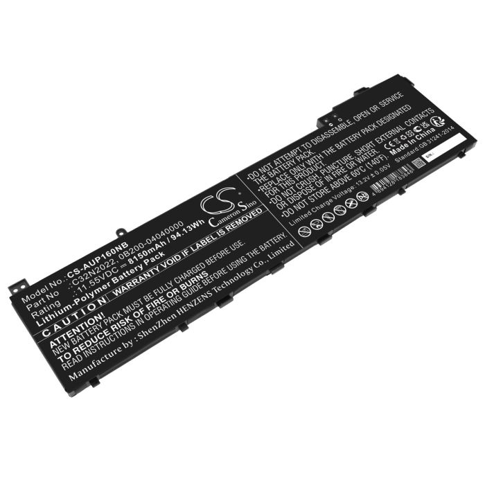 Asus kannettavan tietokoneen VivoBook Pro 16X OLED M7600QE-L2040T / VivoBook Pro 16X OLED M7600QE-L2014W yhteensopiva akku 8150mAh