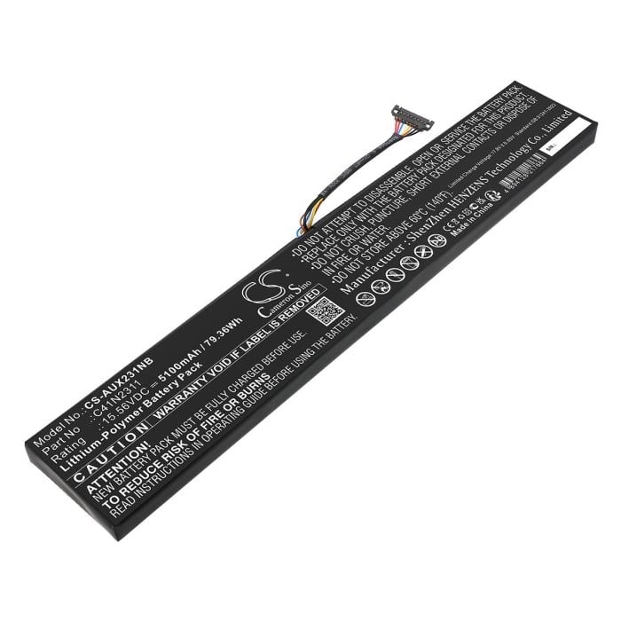 Asus kannettavan tietokoneen ROG Ally X yhteensopiva akku 5100mAh