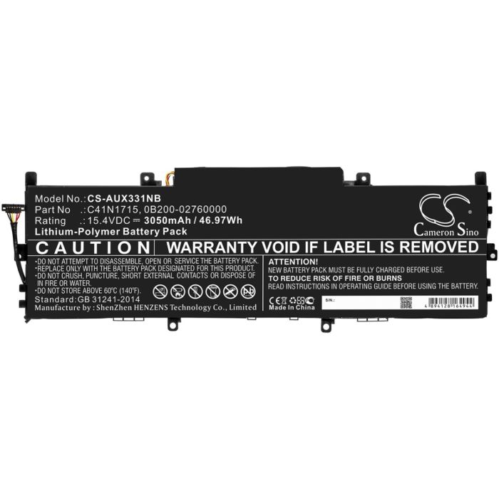 Asus Zenbook UX331U / C41N1715 akku 3050mAh Asus Zenbook UX331U / C41N1715 akku 3050mAh