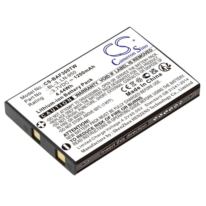 Baofeng radiopuhelimen UV3R / UV-3R yhteensopiva akku 1200mAh