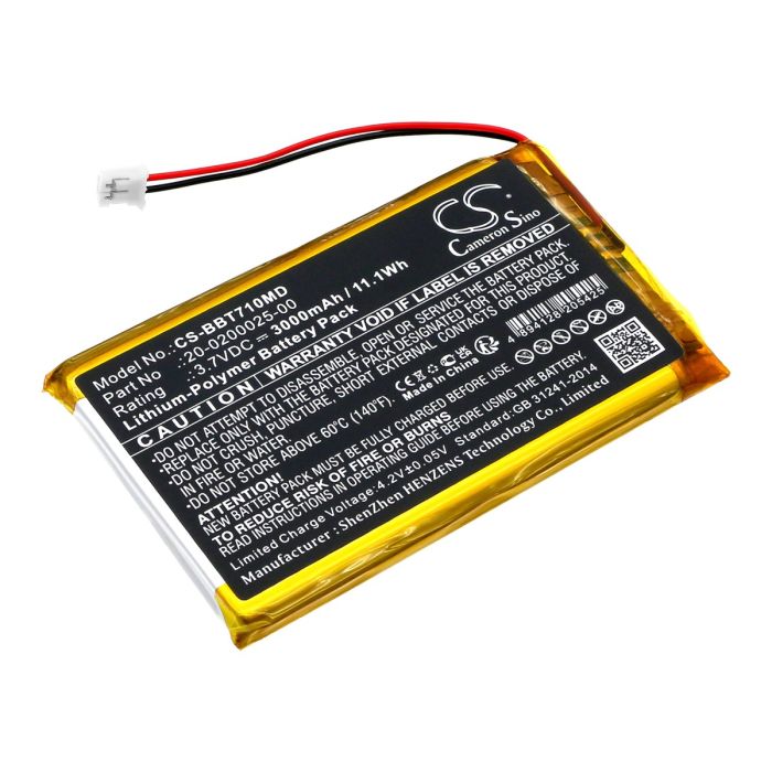 Bistos lääketieteellisen laitteen BT-710 pulse oximeter yhteensopiva akku 3000mAh
